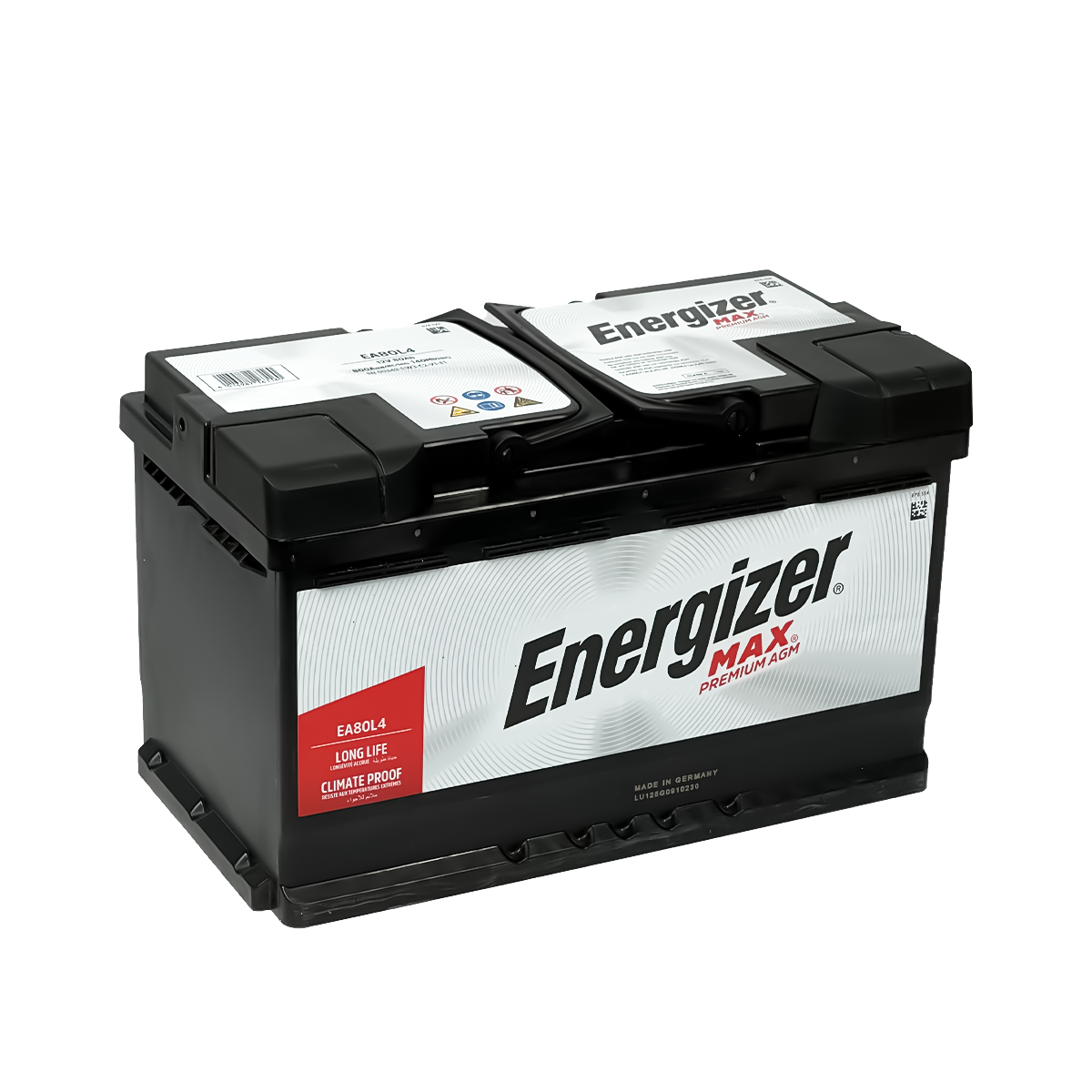 DIN80L ENERGIZER MAX AGM SMF BATTERY 80AH