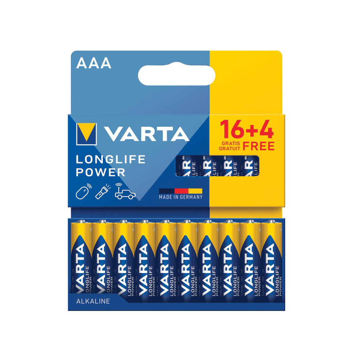 Varta-Longlife Power-LR03 (AAA) (blister de 16+4 gratuites)