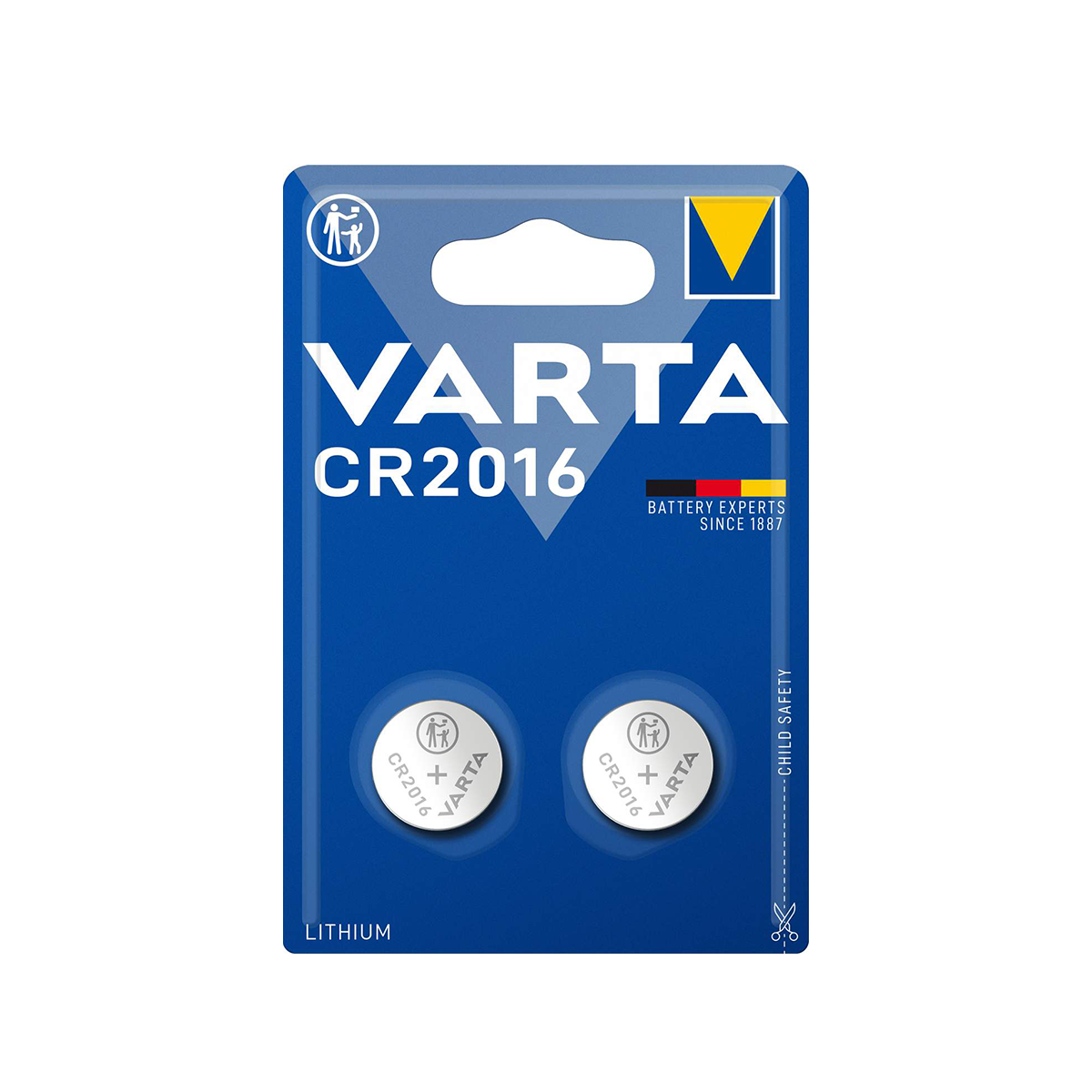 Varta-Pile bouton Lithium-CR2016 (blister de 2)